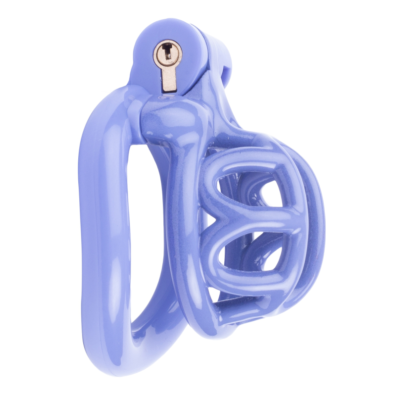 cage de chastete courte lyfy 4 x 33cm bleue