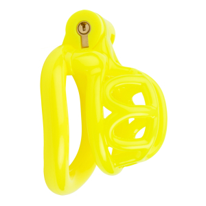 cage de chastete courte lyfy 4 x 33cm jaune