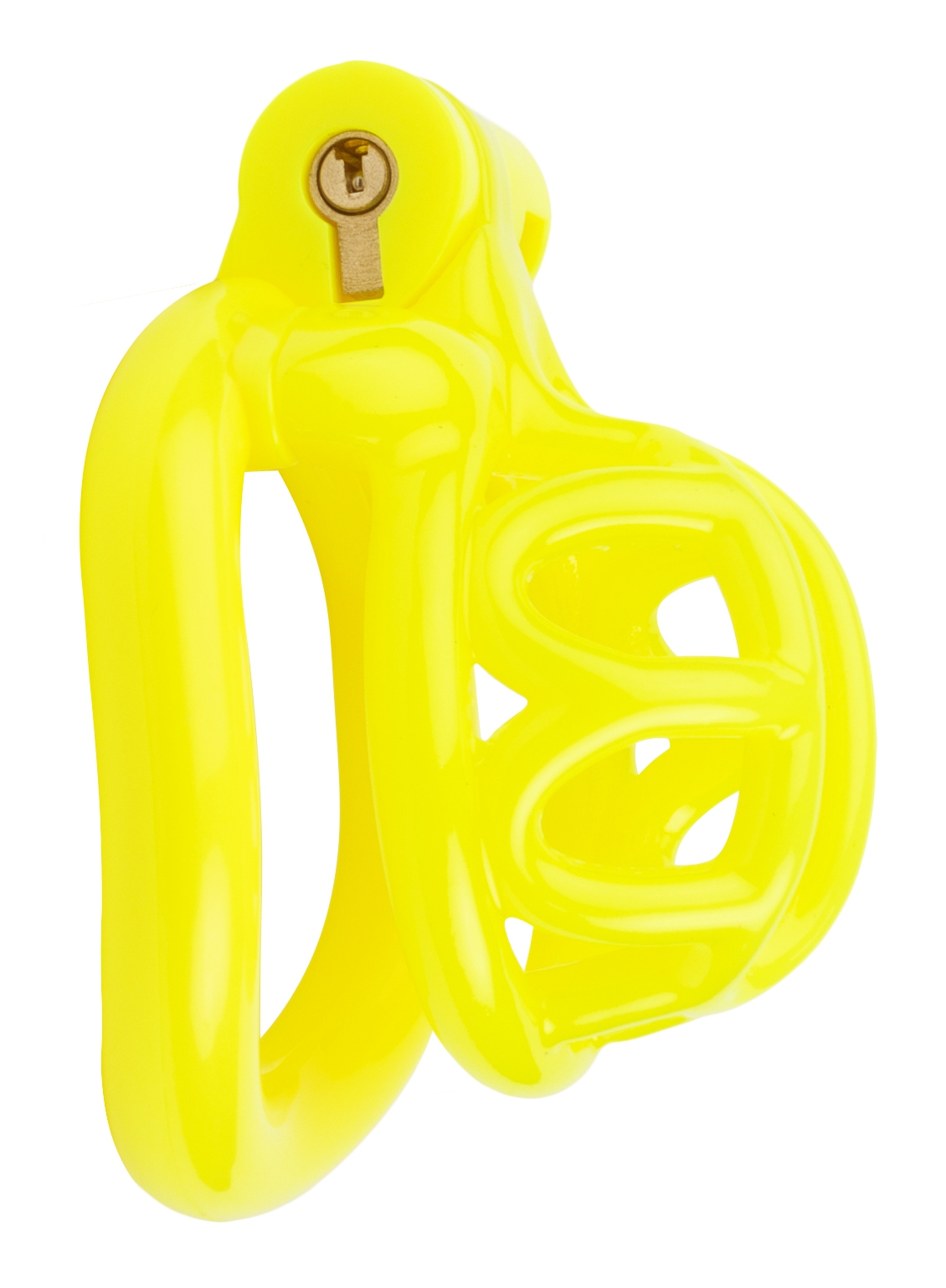 cage de chastete courte lyfy 4 x 33cm jaune