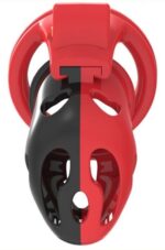 cage de chastete dinoz 65 x 3cm noir et rouge 4