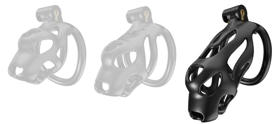 cage de chastete dog l 11 x 39 cm noire