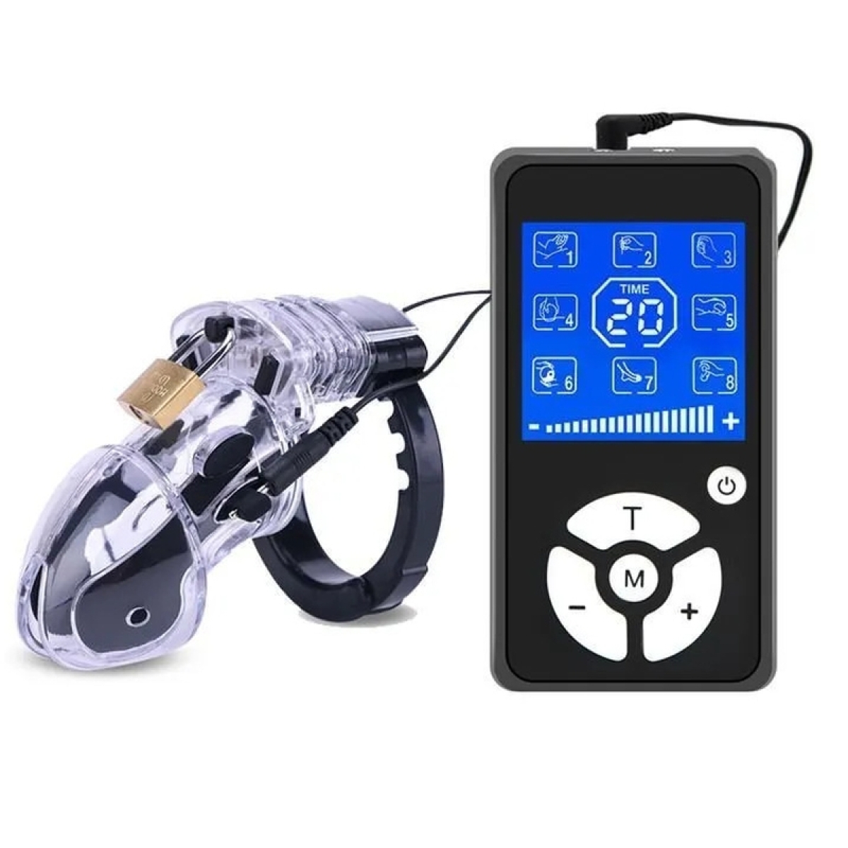 cage de chastete electro chastity shock 11 x 3cm