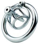 cage de chastete en metal avec plug d uretre hexy 3 x 33cm