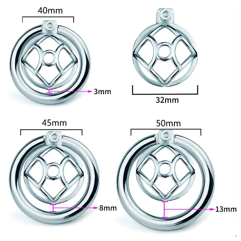 cage de chastete en metal avec plug d uretre hexy 3 x 33cm 3