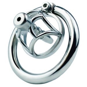 cage de chastete en metal avec plug d uretre hexy 3 x 33cm