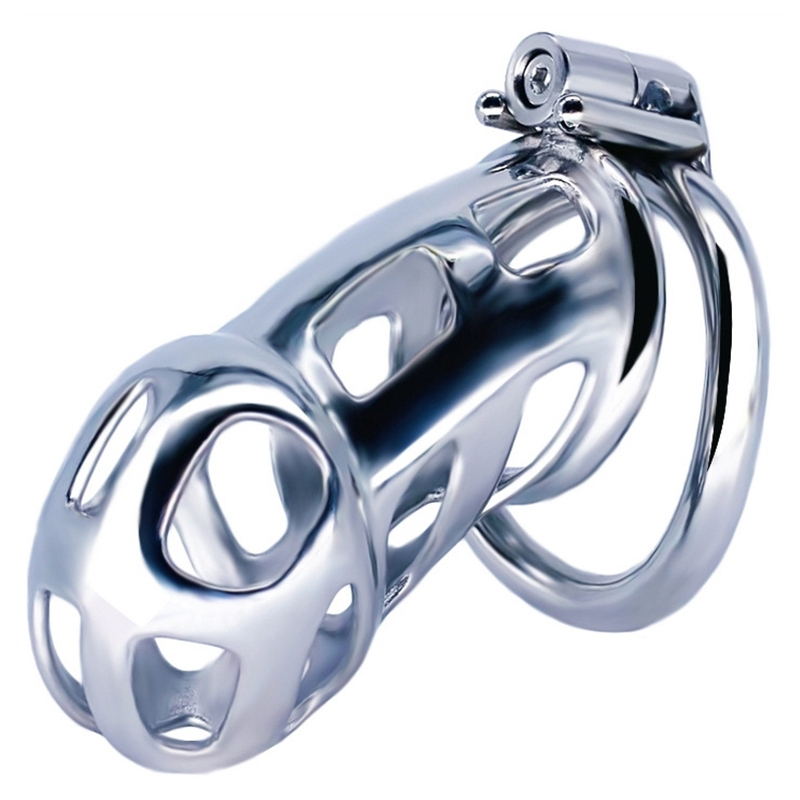 cage de chastete en metal cobra steel 10 x 37cm 2