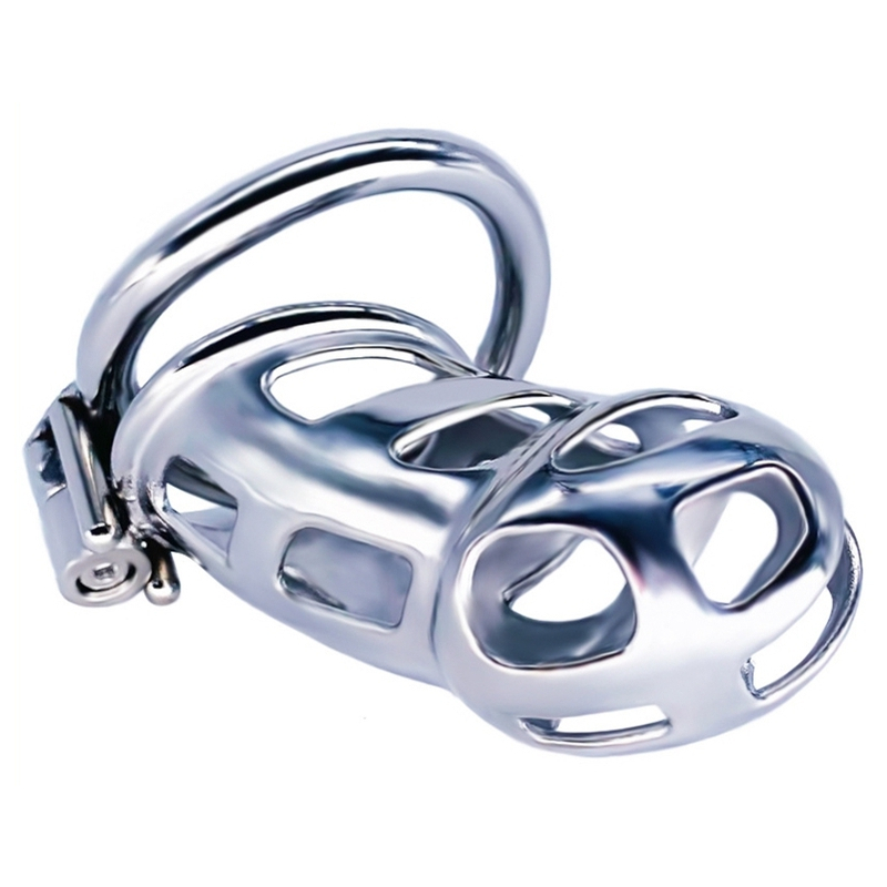 cage de chastete en metal cobra steel 10 x 37cm 4