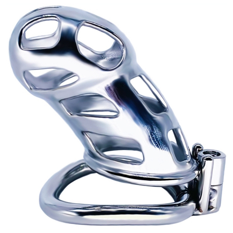 cage de chastete en metal cobra steel 10 x 37cm 5