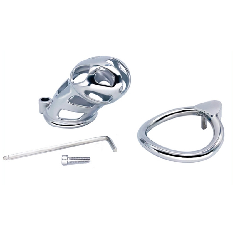 cage de chastete en metal cobra steel 10 x 37cm 6
