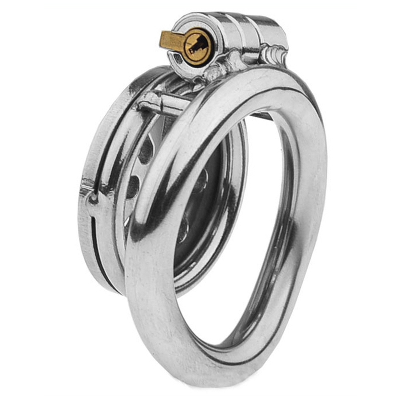 cage de chastete en metal flat 2cm 4