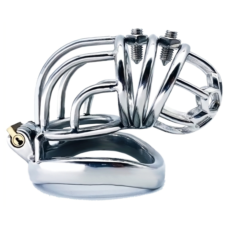 cage de chastete en metal foldy 12 x 35cm