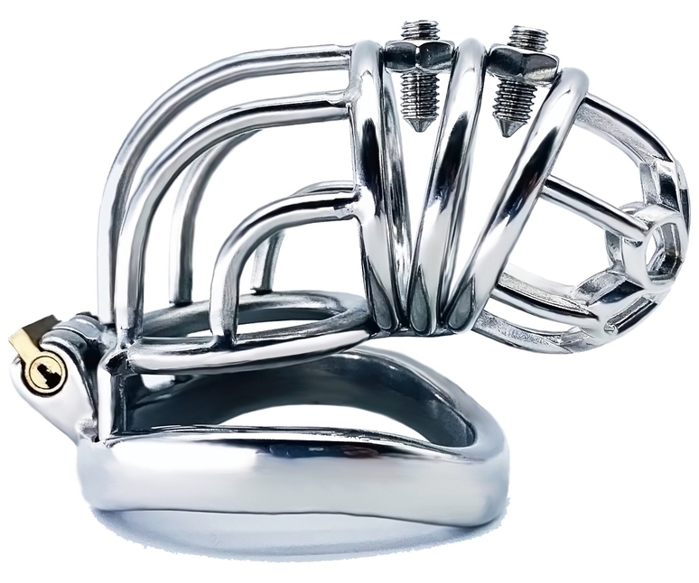 cage de chastete en metal foldy 12 x 35cm