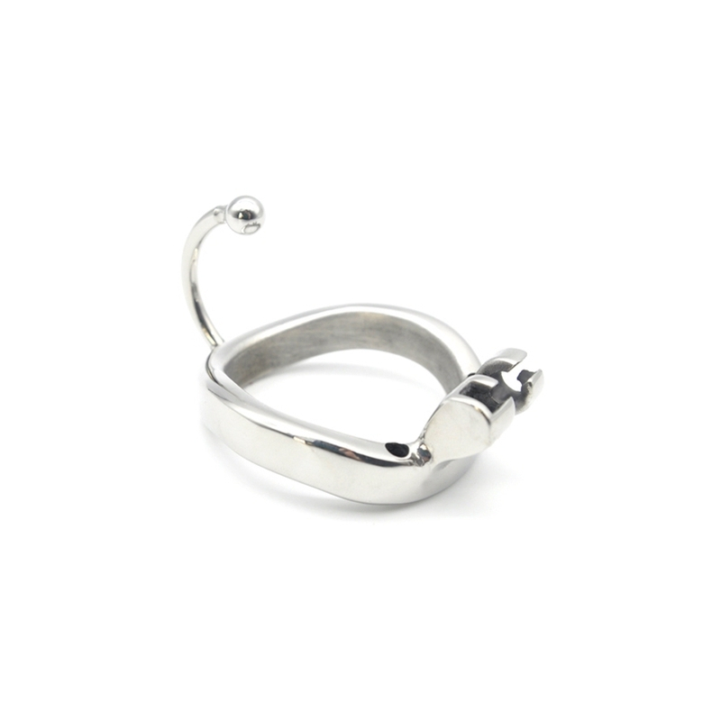 cage de chastete en metal hook cock 9 x 33cm 2