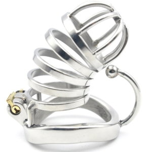 cage de chastete en metal hook cock 9 x 33cm