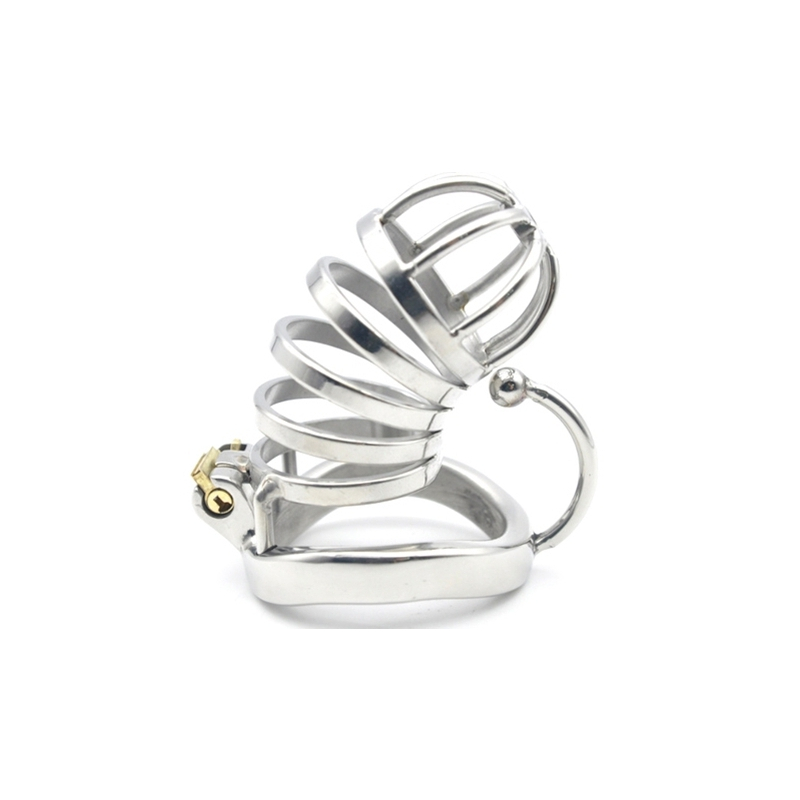 cage de chastete en metal hook cock 9 x 33cm