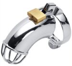cage de chastete en metal lancelot 10 x 35cm