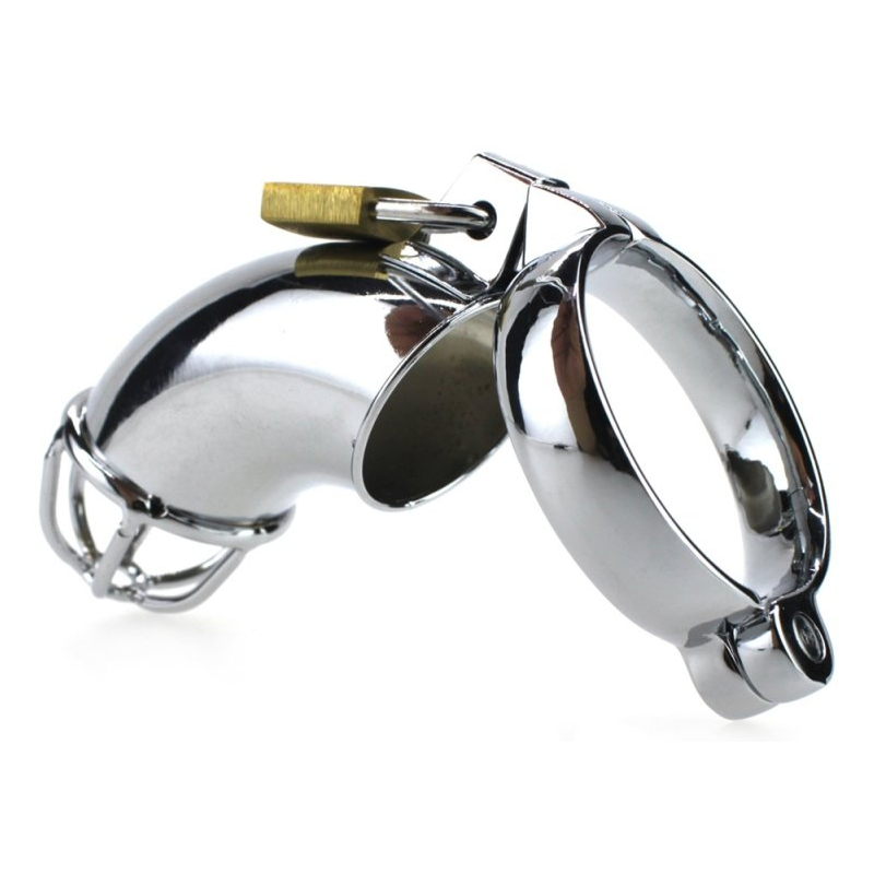 cage de chastete en metal lancelot 10 x 35cm 2