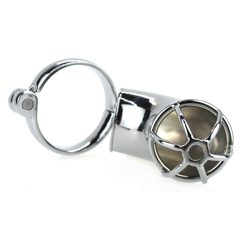 cage de chastete en metal lancelot 10 x 35cm 3
