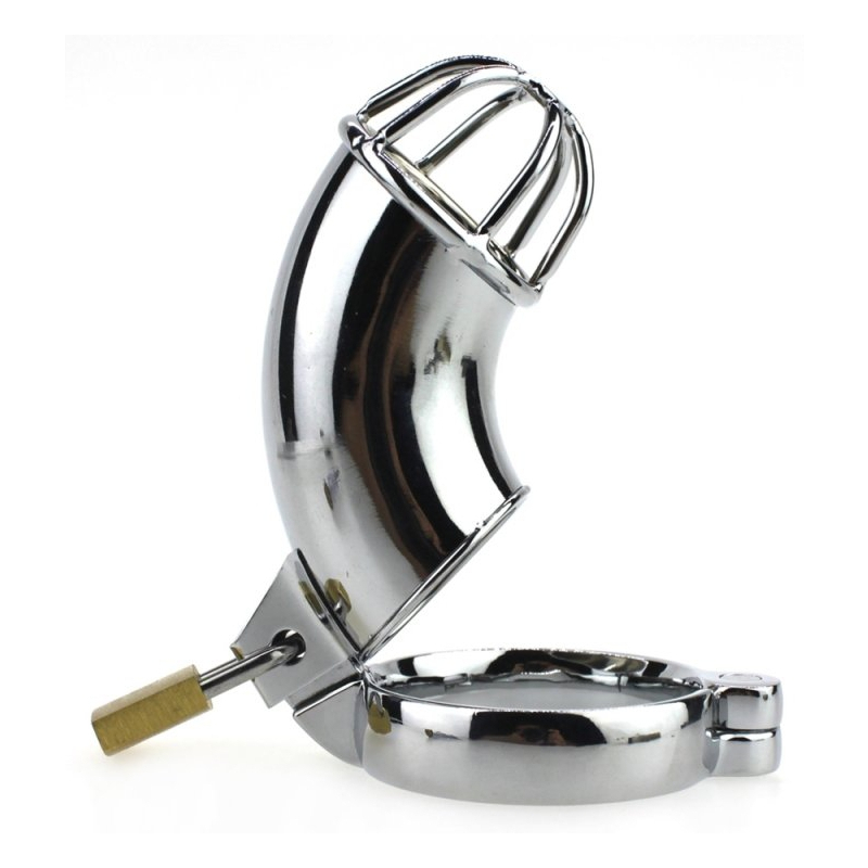 cage de chastete en metal lancelot 10 x 35cm 4