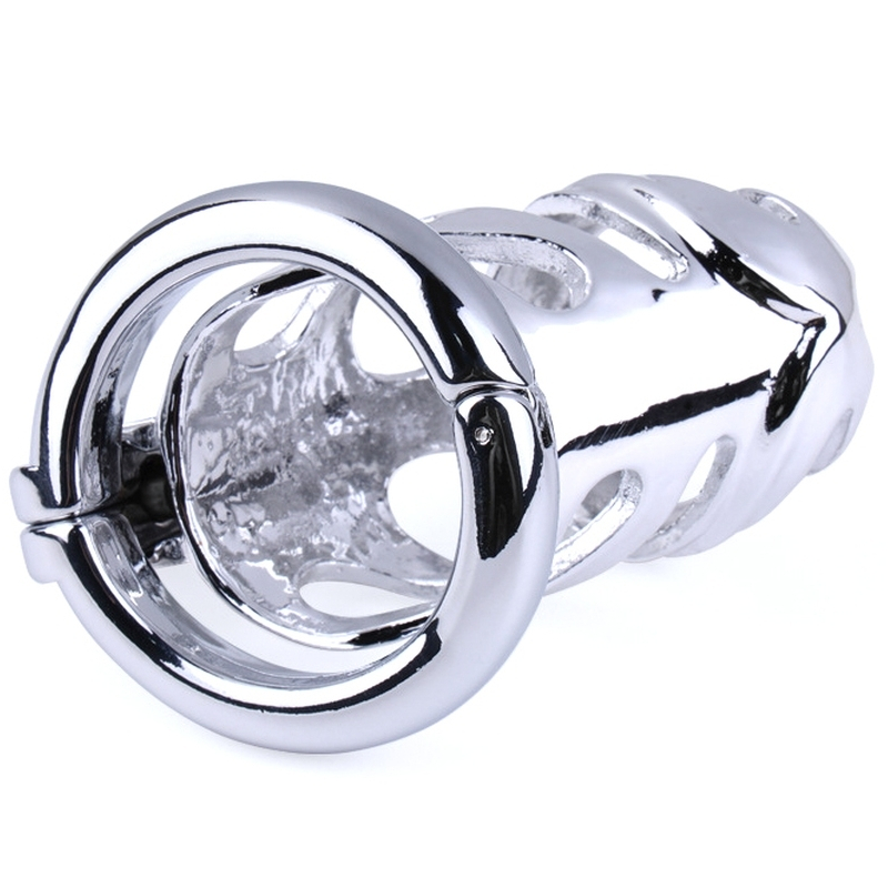 cage de chastete en metal lock love 9 x 35cm 5