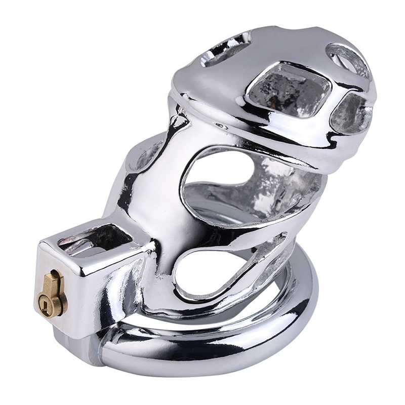 cage de chastete en metal lock love 9 x 35cm