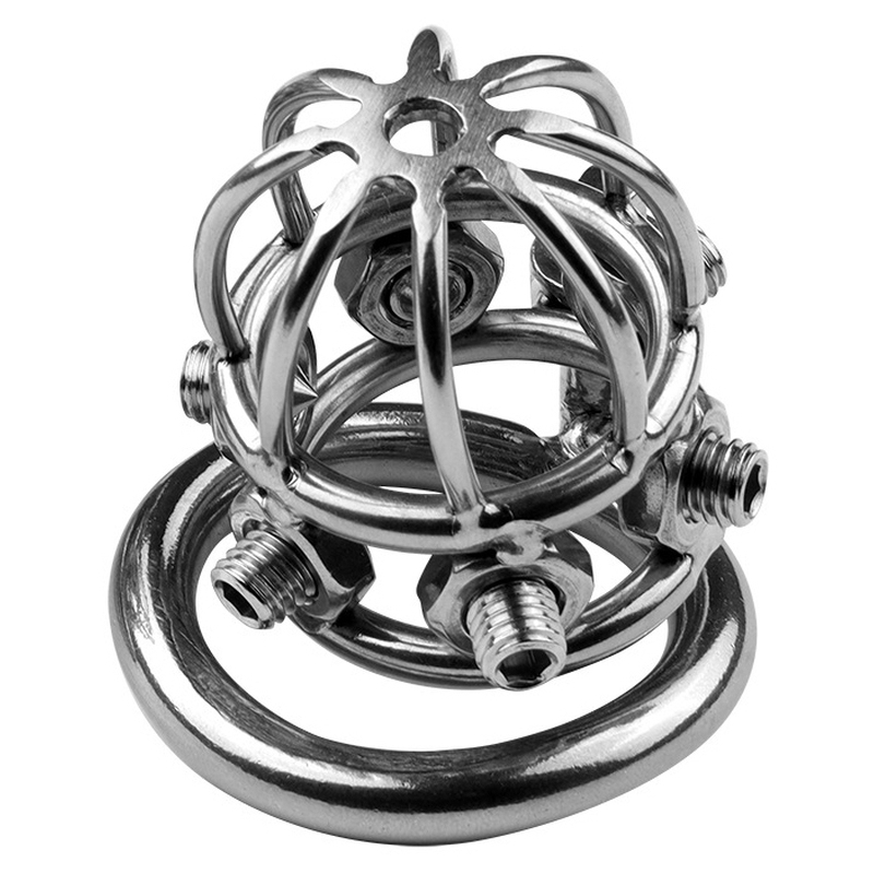cage de chastete en metal spike cock 6 x 32cm 3