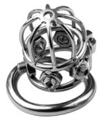 cage de chastete en metal spike cock 6 x 32cm 5