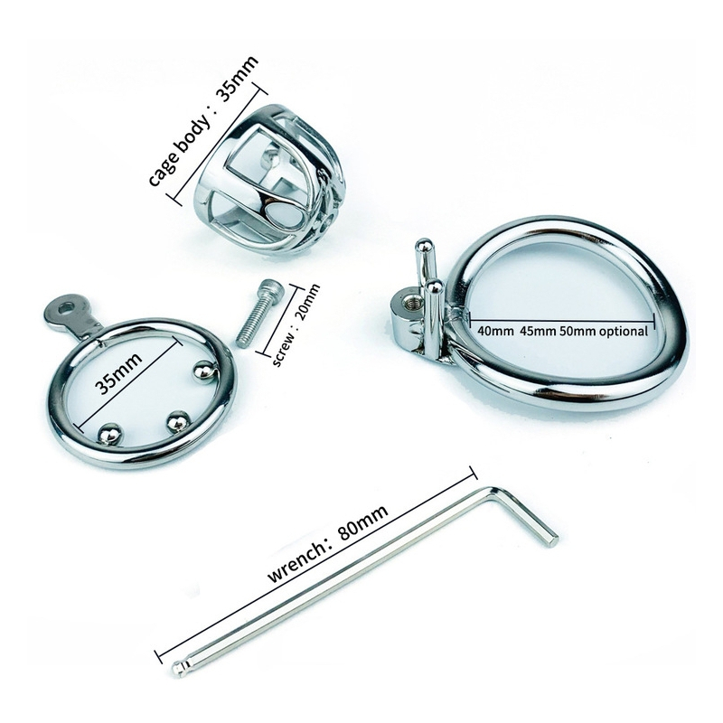 cage de chastete en metal trig cage 4 x 35cm 6