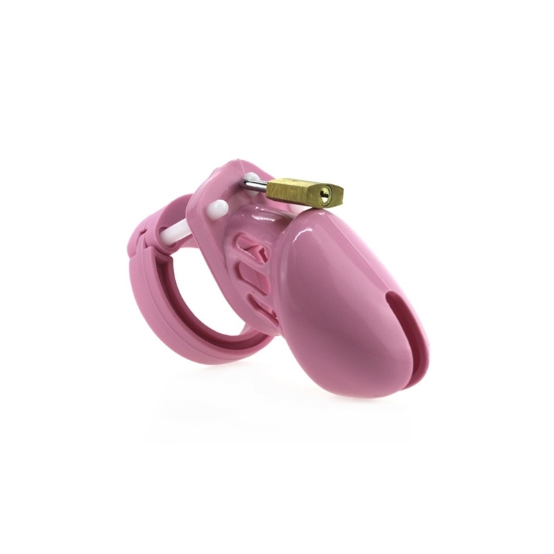 cage de chastete en silicone 7 x 33 cm rose 4