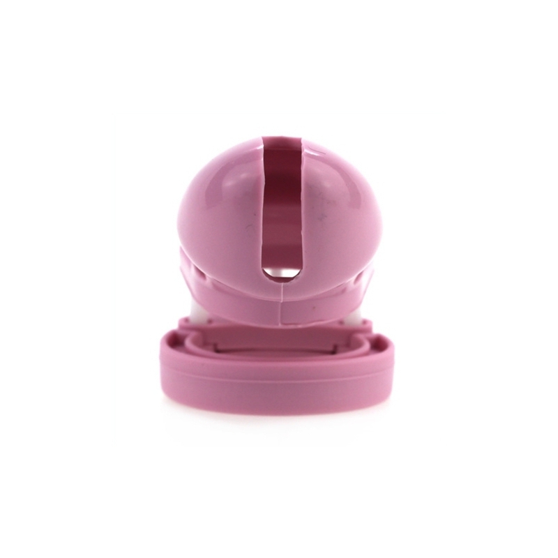 cage de chastete en silicone 7 x 33 cm rose 5