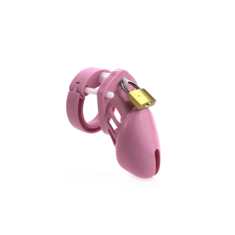 cage de chastete en silicone 7 x 33 cm rose