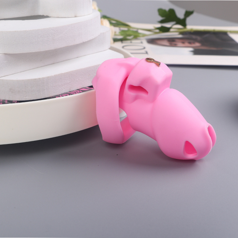 cage de chastete flexty s 9 x 35cm rose 1
