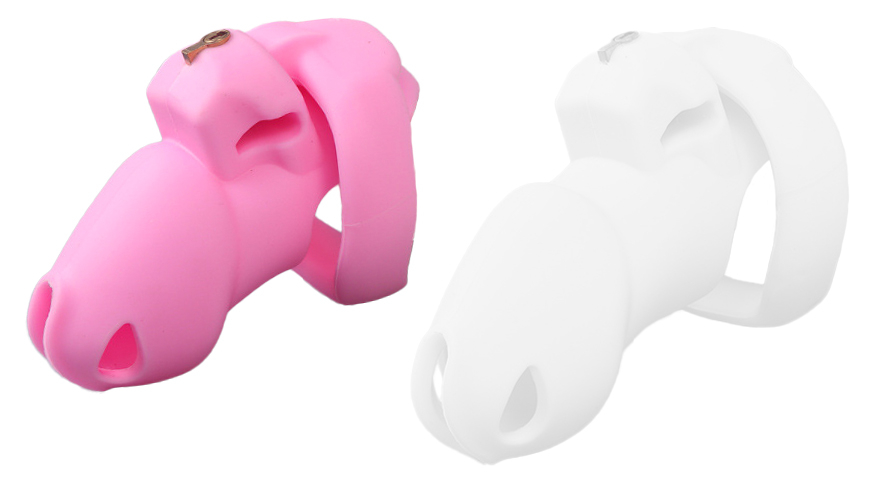 cage de chastete flexty s 9 x 35cm rose