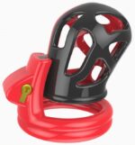 cage de chastete joker 75 x 3cm rouge noir 2