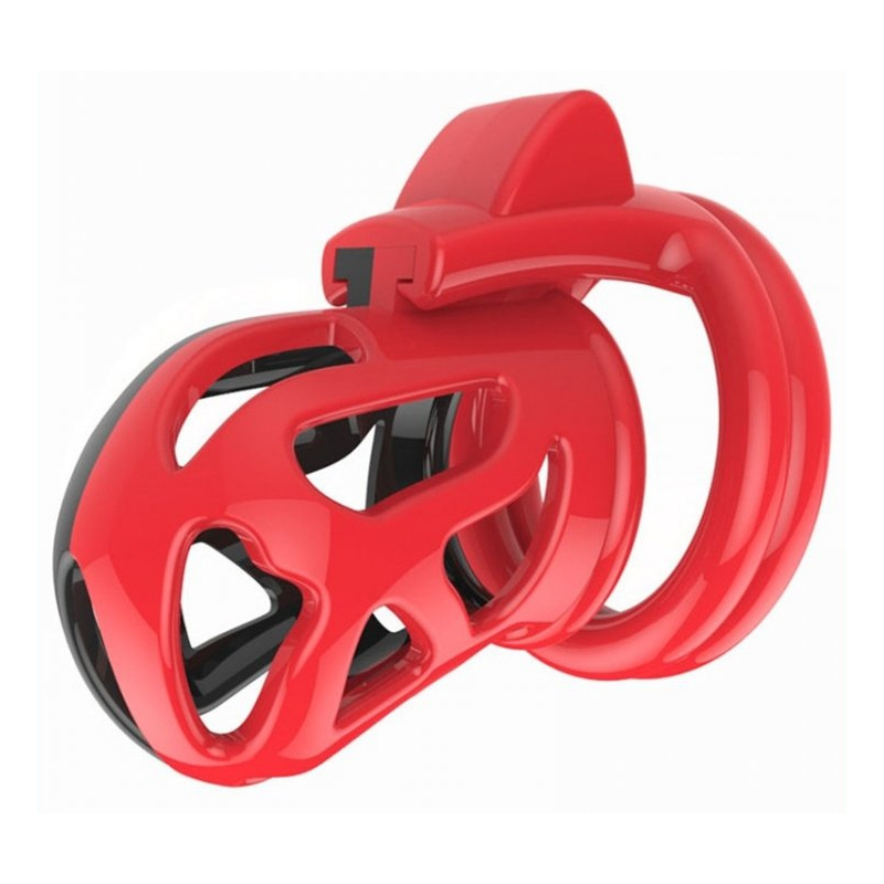 cage de chastete joker 75 x 3cm rouge noir 3