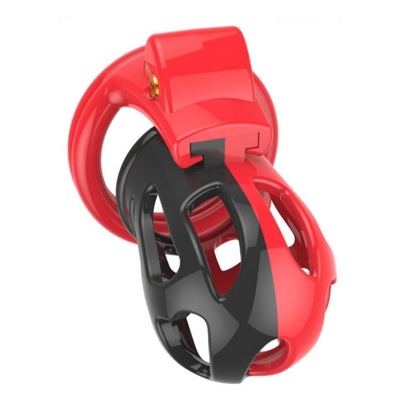 cage de chastete joker 75 x 3cm rouge noir