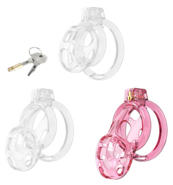 cage de chastete lock cobra l 85 x 4cm rose