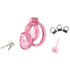 cage de chastete lock cobra m 7 x 38cm rose 1