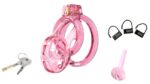 cage de chastete lock cobra m 7 x 38cm rose 1