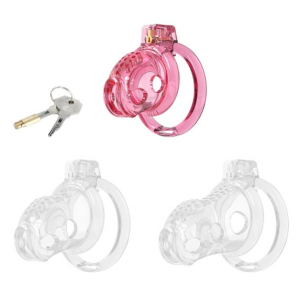 cage de chastete lock hole s 6 x 36cm rose