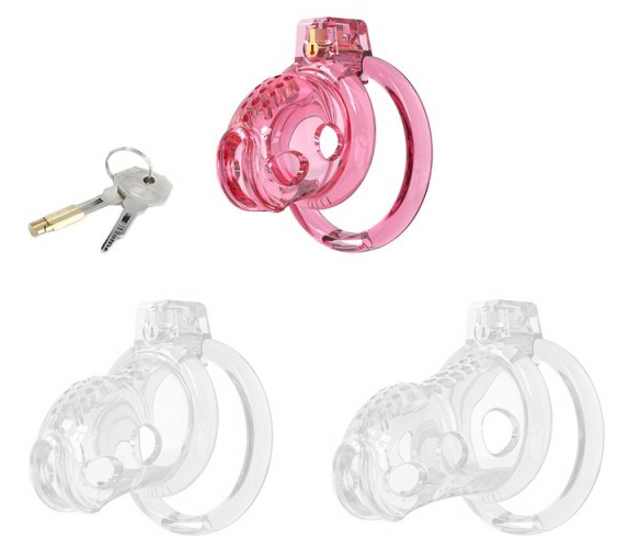 cage de chastete lock hole s 6 x 36cm rose