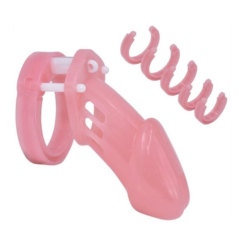 cage de chastete locky 8 x 33 cm rose 1