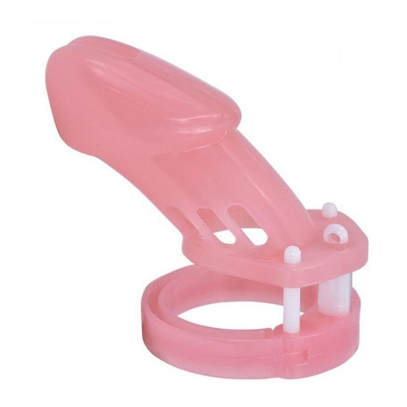 cage de chastete locky 8 x 33 cm rose 2
