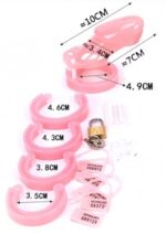 cage de chastete locky 8 x 33 cm rose 4