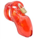 cage de chastete locky 8 x 33 cm rouge