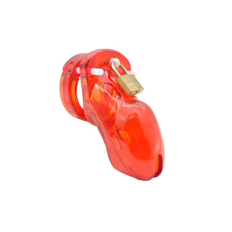 cage de chastete locky 8 x 33 cm rouge