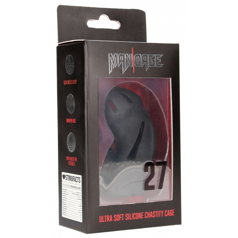 cage de chastete mancage modele 27 96 x 35cm noire 1