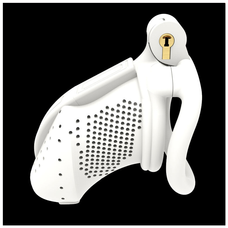 cage de chastete maspia 8 x 33cm blanc
