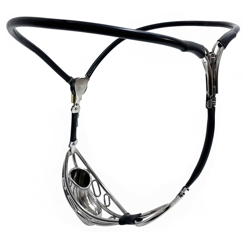 cage de chastete metal halfy 10 x 32cm