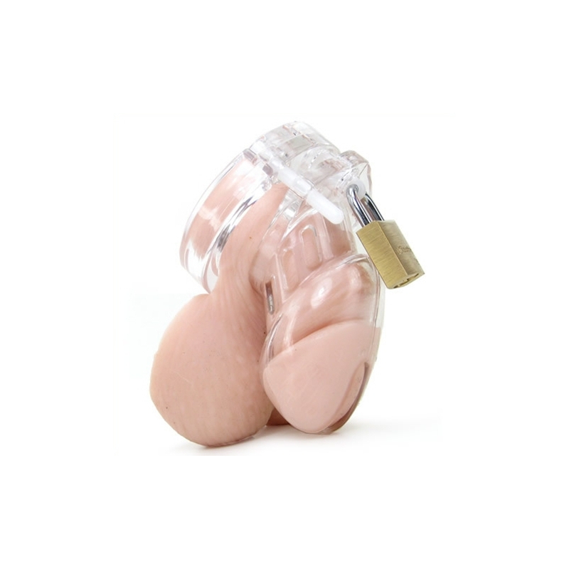 cage de chastete mini locky 6 x 32 cm transparente 1